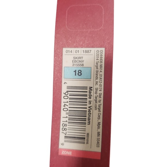 Merona A Line Mini Skirt Womens Ebony 18 Stretch Extensible Lined Hook & Eye Zip - Picture 9 of 12
